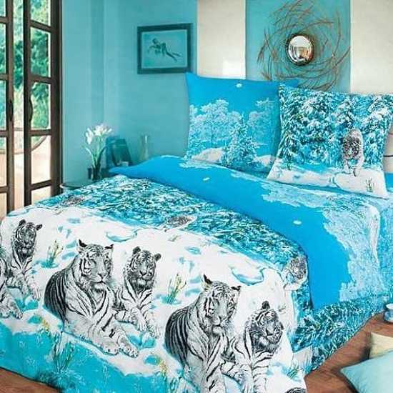 blue linen with tigers make