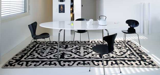 dining room sizes decorating with black and white wool felt full Carpet 