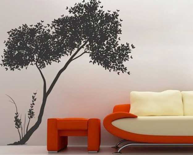 24 Modern Interior Decorating Ideas Incorporating Tree Wall Art