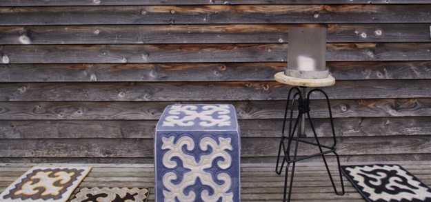 ottoman upholstered Wool felt 