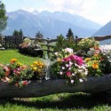 yard decorating with flowers