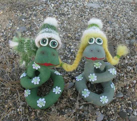 colorful snake toys and furnishings