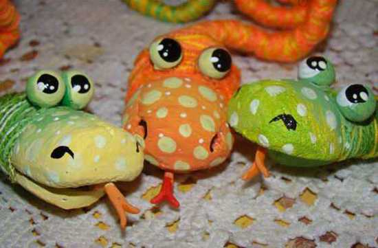  colorful snakes, craft ideas 