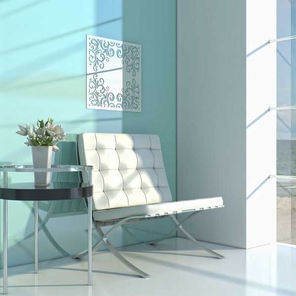 Wall Mirror interior design mirrored disks (10),