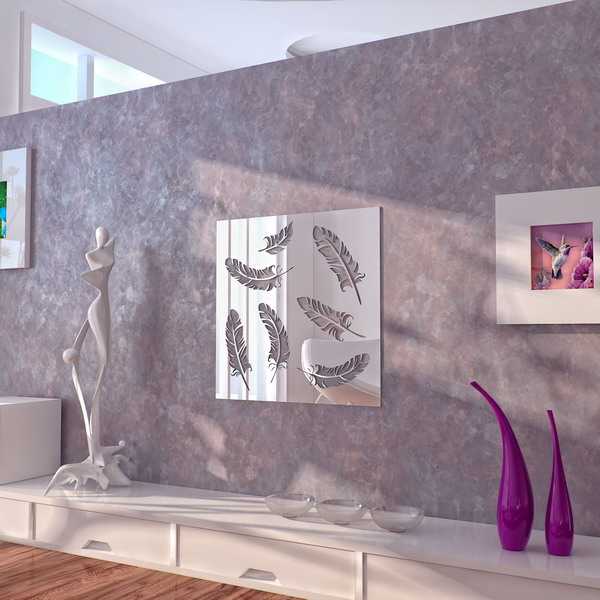 Wall Mirror interior design mirrored disks (13),