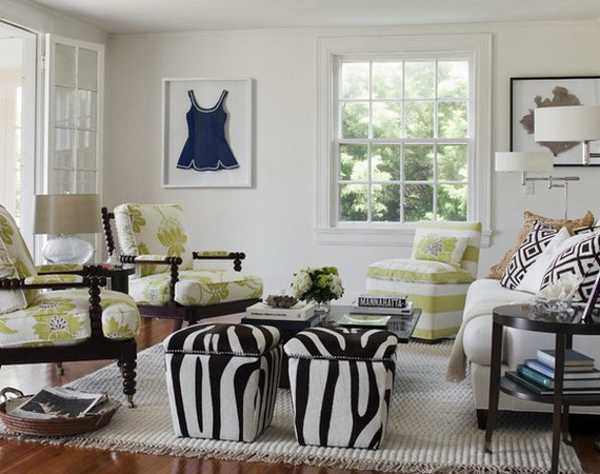 21 Modern Living Room Decorating Ideas Incorporating Zebra Prints into ...