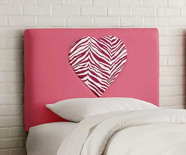 headboard upholstery fabric with zebra stripes in pink color