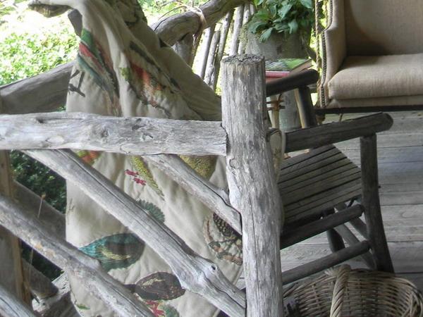 rustic wood railings