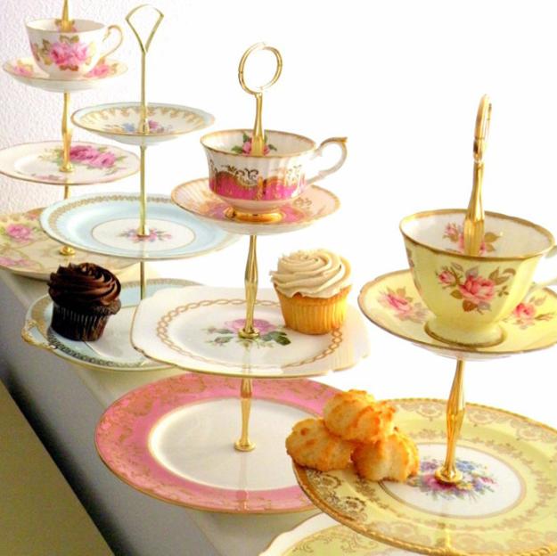 recycling tea cups for table decorations
