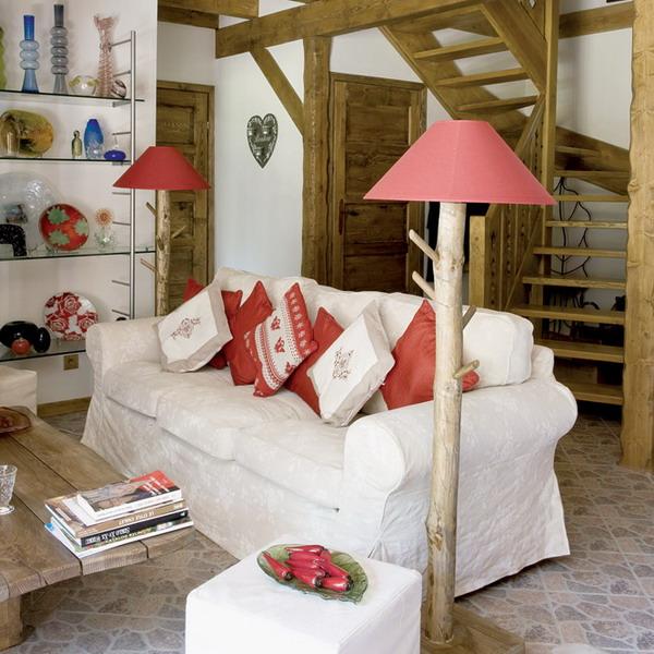 French country decor with red accents