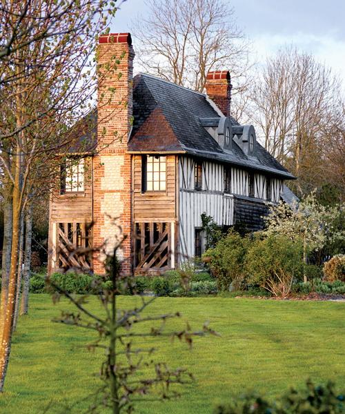 two stories french country house