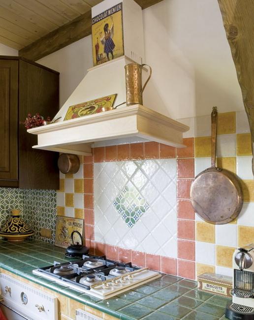 french country kitchen in vintage style