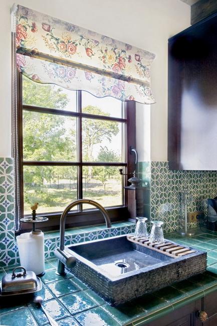 french country kitchen in vintage style