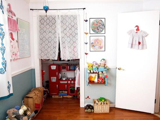 Children room decoration with toys