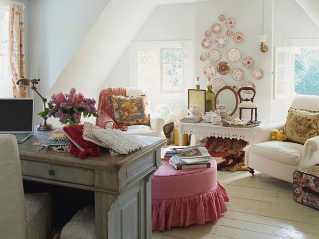 vintage office decorating ideas. simple vintage bright and modern home office decor ideas craft room decorated with striped wallpaper pattern vintage decorating ideas a