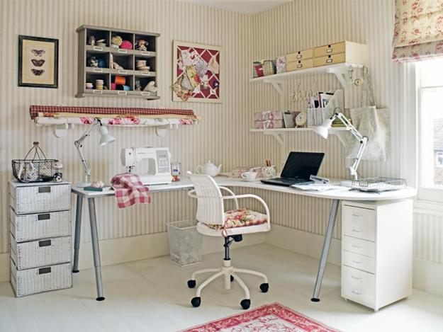 modern home office decor ideas, white rose