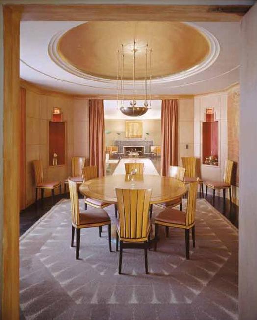 Art Deco furniture and lighting for dining room decoration 