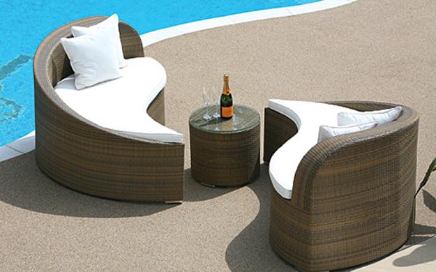 contemporary furniture pool terrace design