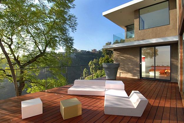 modern outdoor furniture in White