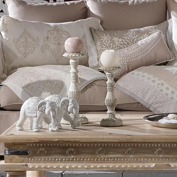 Living room furniture, neutral color combination and ethnic interior decoration ideas