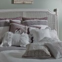 Luxury Bedding Set wih decorative pillows and lace