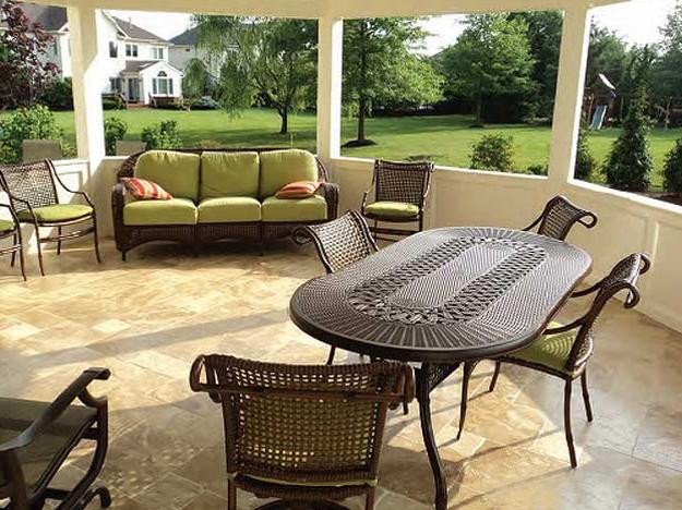 front porch decorating ideas, outdoor furniture and fabrics