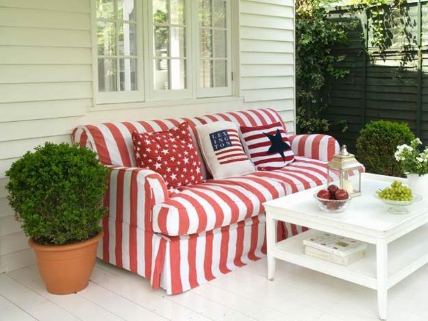 front porch decorating ideas, outdoor furniture and fabrics