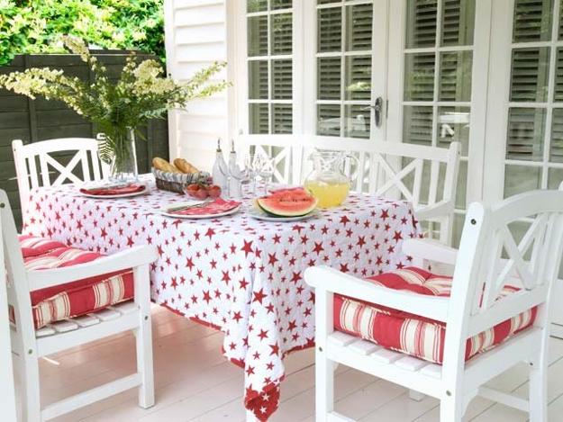 front porch decorating ideas, outdoor furniture and fabrics