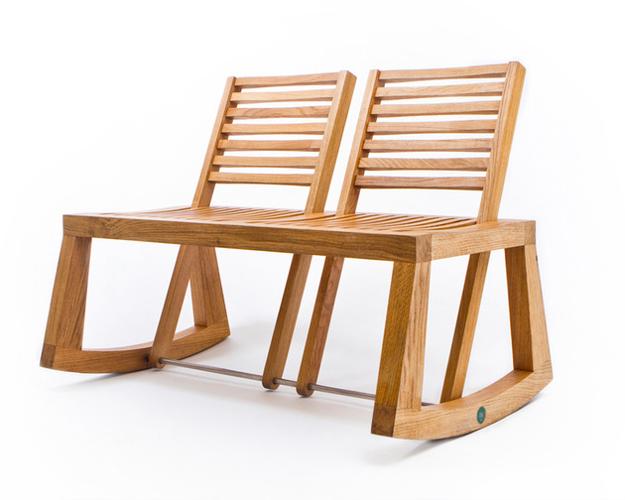 Modern Furniture Bench reinventing wooden bench with two pivoting backrests Modern Furniture Bench reinventing wooden bench with two pivoting backrests