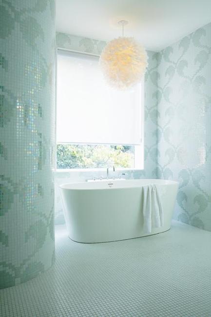white and blue bathroom colors and nautical decor theme