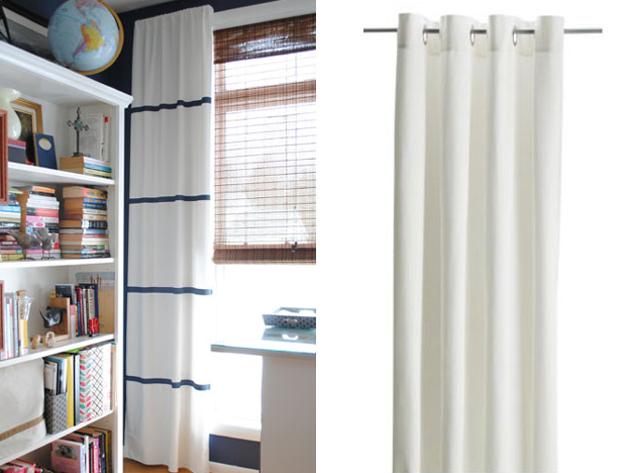 window curtains with strips