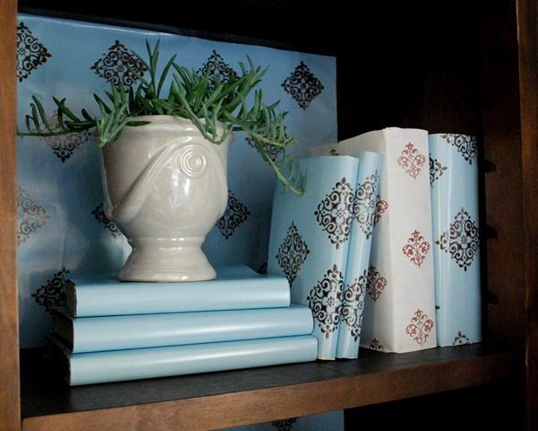 shelving and storage furniture decoration with modern wallpaper