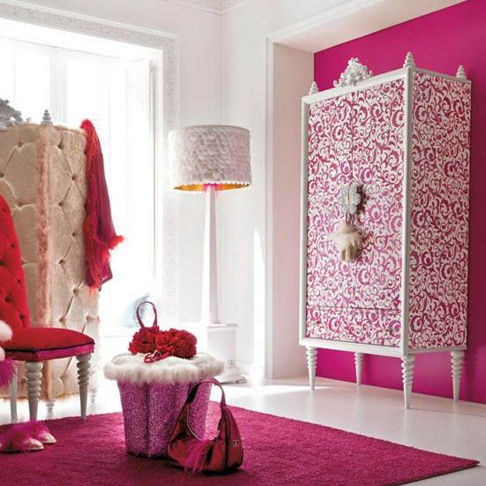  shelving and storage furniture decoration with modern wallpaper 