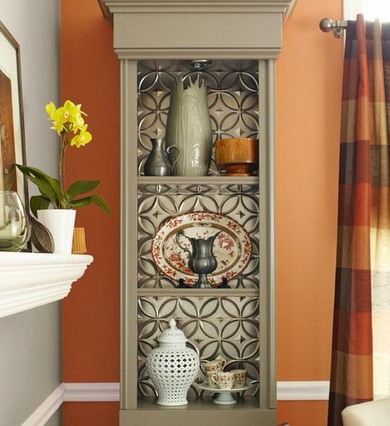 shelving and storage furniture decoration with modern Background image