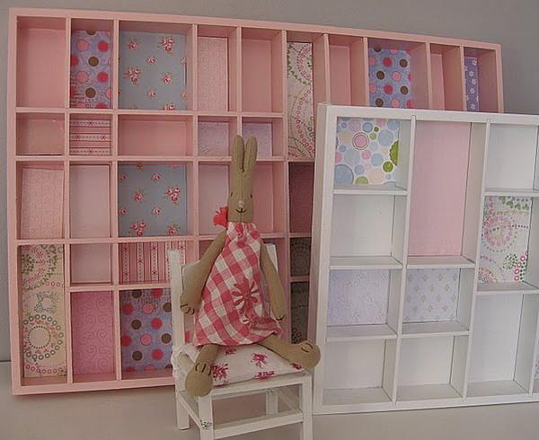 shelving and storage furniture decoration with modern wallpaper