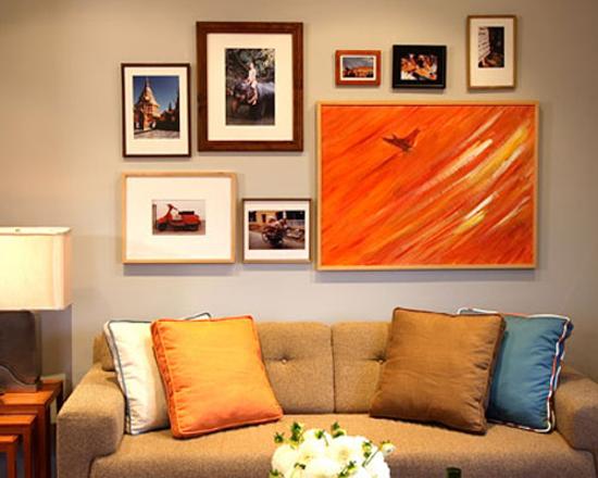  home decorating with paintings in various styles 