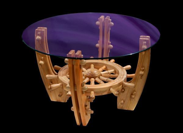 Interior Design with nautical decor accessories Ship wheel