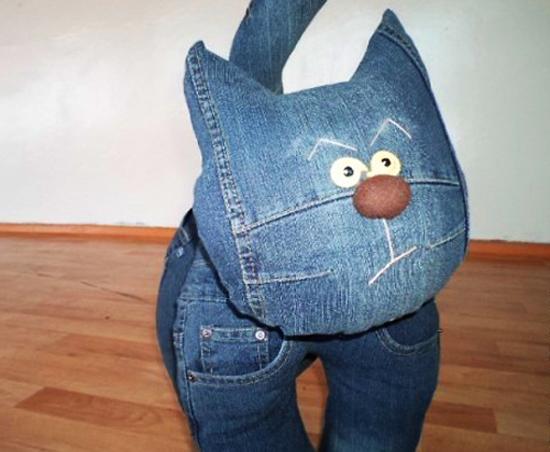  Recycling craft of old jeans made 