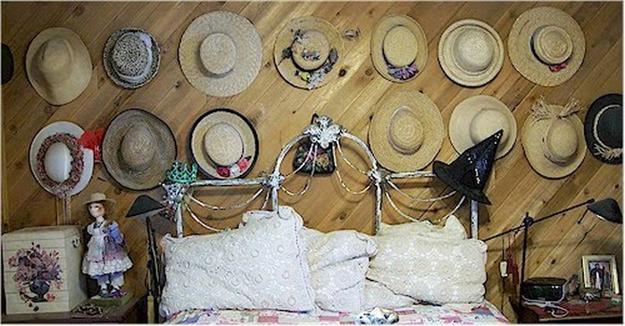  Modern Wall Decor Ideas , wall decorations made with hats 