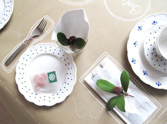  paper tablecloth painting unique for table decorations Party 