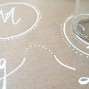 paper tablecloth painting for unique party table decoration