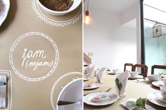  paper tablecloth painting unique for table decorations Party 