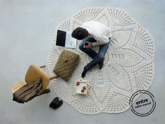  handmade home accessories, crocheted carpets 