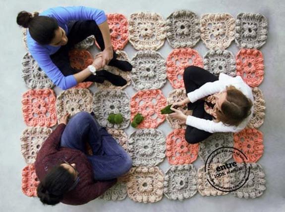 handmade home accessories, crocheter carpets