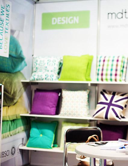 modern Interior Design house with fabrics and textiles 