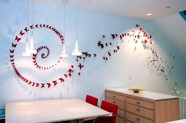cheap home decorations, paper craft ideas for children and adults, handcrafted wall decorations