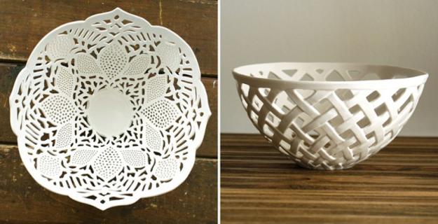  decorative vases and bowls, porcelain lamps and plates 