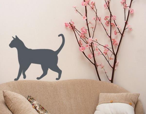  Cat Wall Sticker and painting ideas for decorating empty walls 