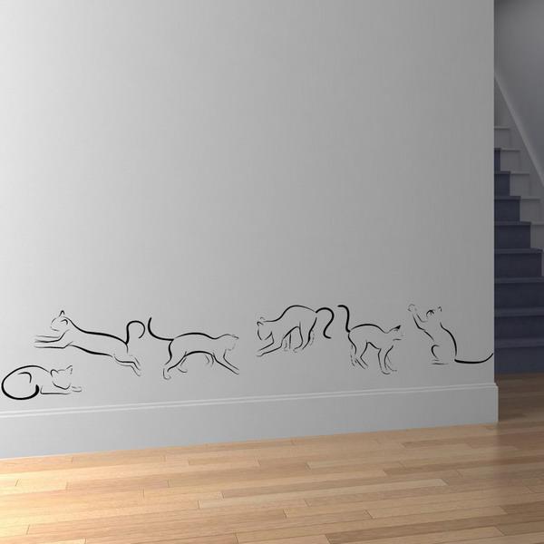 Cat Wall Sticker and painting ideas for decorating empty walls