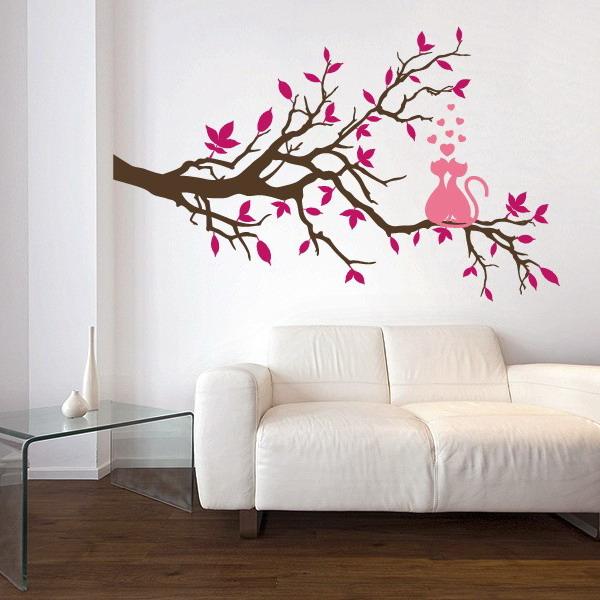  Cat Wall Sticker and painting ideas for decorating empty walls 